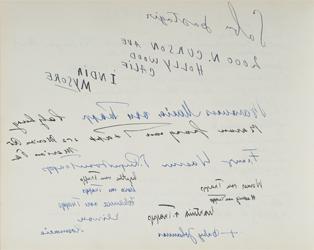 莱弗里特·索尔顿斯托州长的留言簿，上面有冯·特拉普一家的签名手稿