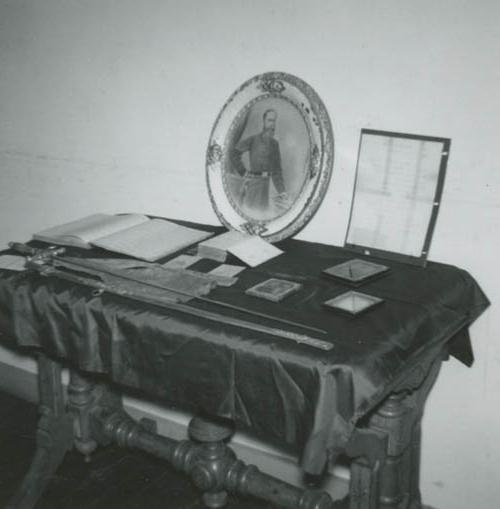 Portrait of John Van Surley DeGrasse and other items on exhibit Photograph