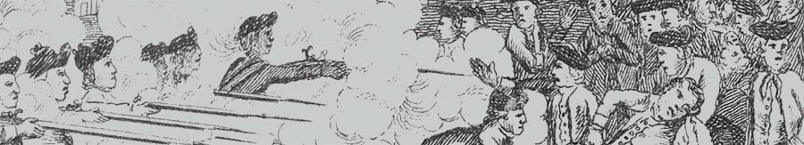 Detail from W. Bingley depiction of Boston Massacre